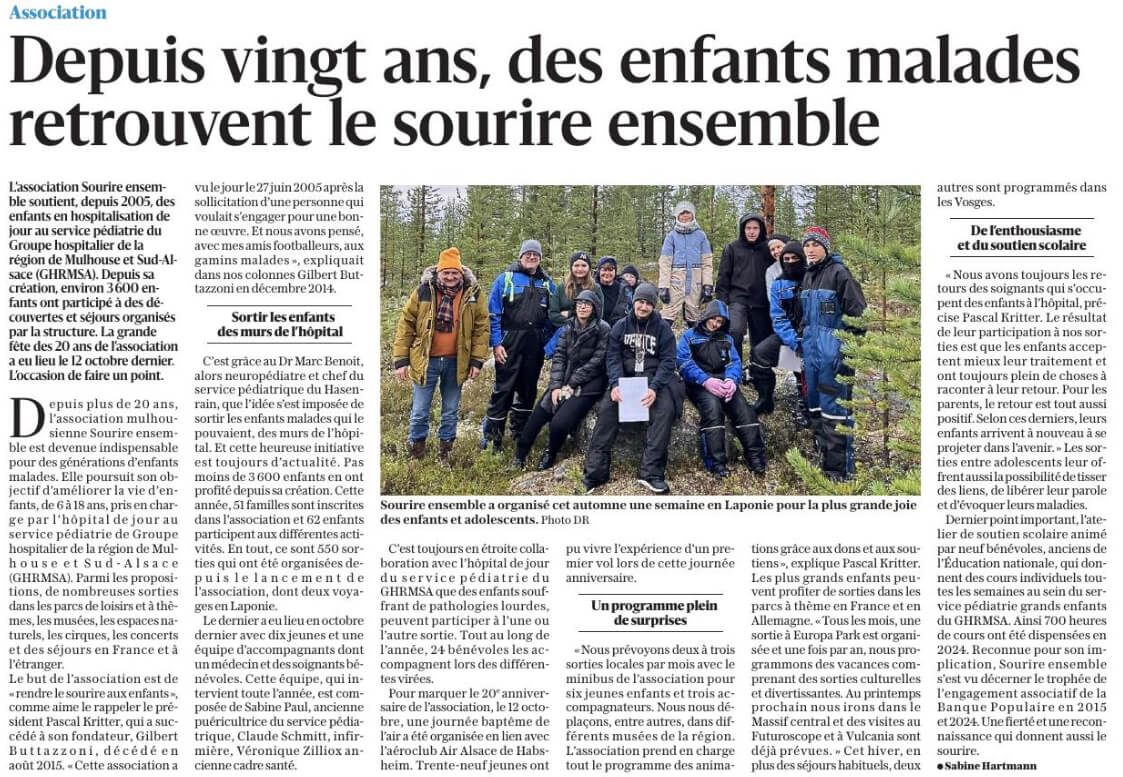 Publication dans l&rsquo;Alsace